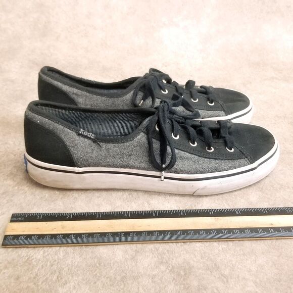 Keds Womens Double Up WF53504 Size 8 Black Gray Lace Up Casual Sneaker - Picture 6 of 11